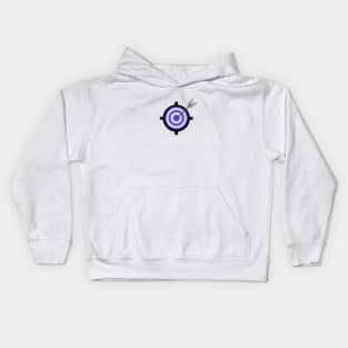 purple black target design Kids Hoodie